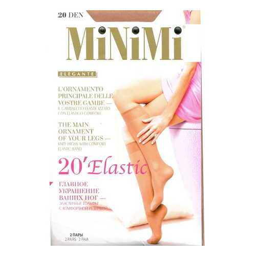 Капроновые гольфы женские MiNiMi ELASTIC 20 бежевые унив. в Дикая Орхидея