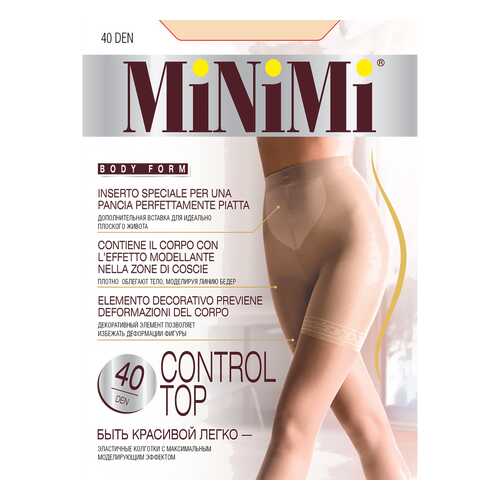 Колготки MiNiMi CONTROL TOP 40, caramello min, 3/M в Дикая Орхидея